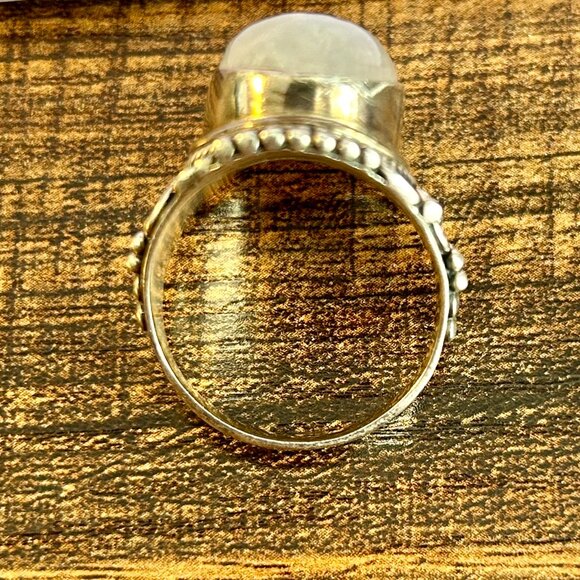 Moonstone Statement Ring Womens Size 9 Sterling Silver - Picture 6 of 6